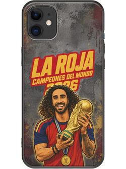 Θήκη La Roja Campeones del Mundo - Marc Cucurella iPhone 11 Black TPU (Μαύρη Σιλικόνη)