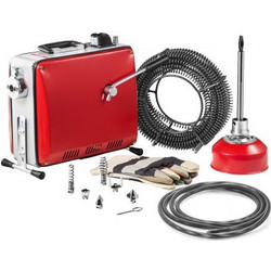 VEVOR Drain Cleaner Machine, 390W 1400RPM Electric Pipe Drain Cleaning Machine Sewer Snake with 12m x 16mm, 4.5m x 16mm & 8m x 9.5mm Steel Spring Cable and 6 Cutters, Fit 50-110 Pipes Dima