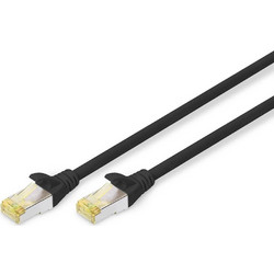 Digitus S/FTP Cat.6a Καλώδιο Δικτύου Ethernet 0.5m Black