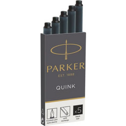 Parker Quink 5 Ανταλλακτικά Μελάνια για Πένα Μαύρα 1950382