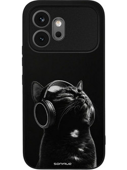 Sonique Men's Edition Θήκη (Honor 600 5G) με Σχέδιο «Audio Kitten - Black»