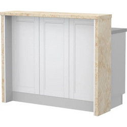 Πάγκος νησίδας Tahoma-Μήκος: 120 εκ.Λευκό ματ-Latino Marble