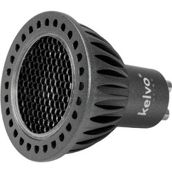 Kelvo Kyron Dark 60 Σποτ GU10 MR16 με Honeycomb Anti-Glare Reflector Led 7W 770lm Cri (Ra) = 90 60 Ac 220-240V IP20 Θερμο Λευκο 2700K Dimmable Bridgelux Cob Chip - Γκρι Ανθρακι & Μαυρο Ματ - Μ5xΠ5xΥ5.