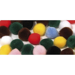 RAYHER POMPONS 15mm 60 ΤΕΜ. ΔΙΑΦΟΡΑ ΧΡΩΜΑΤΑ 76 512 49