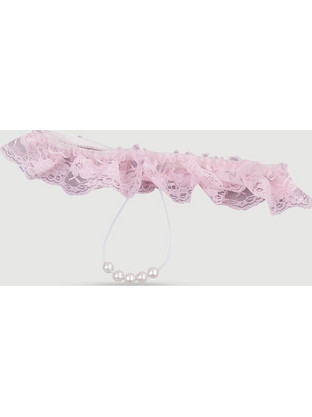 Κιλοτάκι Τύπου String Με Πέρλες & Δαντέλα Pearl & Lace String Panty - Ροζ