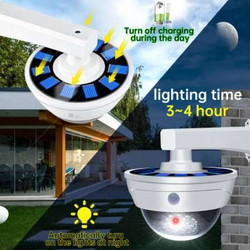 Ηλιακό ομοίωμα κάμερας παρακολούθησης με Led φωτισμό, αισθητήρα κίνησης και τηλεχειριστήριο SR-2118A