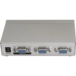 VGA Splitter με 1 Είσοδο και 2 Εξόδους - Ασημί