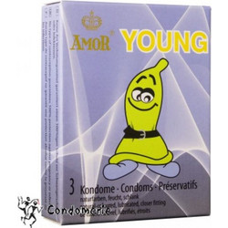 Amor Young Προφυλακτικά με Λιπαντικό 3τμχ