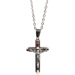 GUF CLOTHING Αλυσίδα από ανοξείδωτο ατσάλι central chain ασημένιο 250513-28-silver