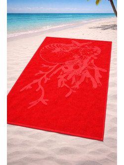 Πετσέτα Θαλάσσης Cosmin 90x165 Coral Red