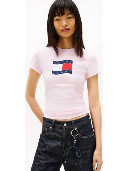 Γυναικείο t-shirt TJW SLIM WAVY FLAG TEE EXT DW0DW22781TN9