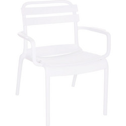 HomeMarkt Πολυθρόνα Πολυπροπυλενίου Λευκή Korver HM6333.01 63.5x65x76Υεκ