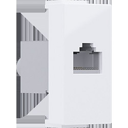 MODYS ΠΡΙΖΑ ΔΙΚΤΥΟΥ ΛΕΥΚΗ RJ45 CAT.6 IP20 ΜΕ ΘΩΡΑΚΙΣΗ / 10101312433