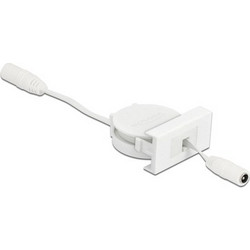 DELOCK DELOCK module καλώδιο τροφοδοσίας Easy 45 81376, ανασυρόμενο 50cm, λευκό