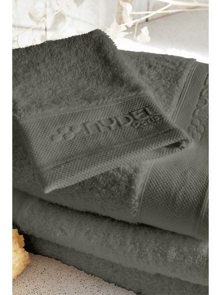 Nydel Paris 21 x 15 cm Βιολογικό Γάντι μπάνιου από εξαιρετικά απαλό και παχύ οργανικό βαμβάκι 700 g/m ND3372360 Grey