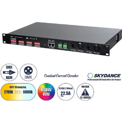 GloboStar 71570 D32C SKYDANCE DC DMX & RDM Dimmer High Speed Controller / Constant Current Decoder 32 Καναλιών DC 12-48V 32 x 700mA 34W - Max 22.5A 1075W - IP20 Μ48 x Π26 x Υ5cm - 5 Years Warranty