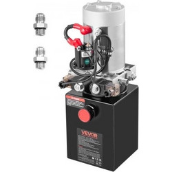 VEVOR Υδραυλική Μονάδα Ισχύος 4 L, Αντλία Διπλής Ενέργειας για Τρέιλερ Ανατροπής, Μέγιστη Πίεση Ανακούφισης 22 MPa & Ροή 3,4 L/min, Υδραυλική Αντλία DC 12V με Μεταλλικό Δοχείο για Ανύψωση Αυτοκινήτου