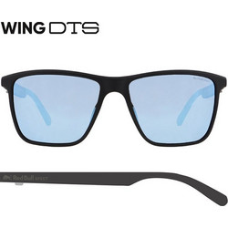 Red Bull Spect Blade 002P Black Ανδρικά Γυαλιά Ηλίου Τετράγωνα Κοκάλινα Μαύρα με Μπλε Καθρέπτη Φακό