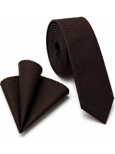 JANLOUIE TIE OXFORD WITH HANDKERCHIEF 5,5CM