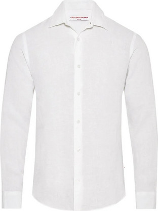 ORLEBAR BROWN GILES LINEN CLS II ΠΟΥΚΑΜΙΣΟ-274659-SP/HS WHITE