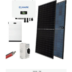 HYBR. SOLAR SYSTEM 3P/15KW 580W PANELS WITH BATT