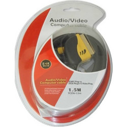 DM SCZ16 καλώδιο SCART σε 2x RCA 1x S-Video M/M/M 1.5m