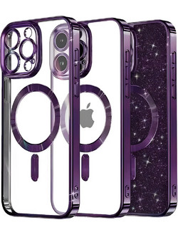 Techsuit Luxury Glitter MagSafe Θήκη Deep Purple (iPhone 16 Pro)