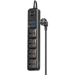 Moxom Πολύπριζο Ασφαλείας 4 Θέσεων με 7 USB-A, 1 USB-C, Διακόπτη και Καλώδιο 2m MX-ST16
