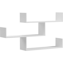 Ραφιέρα τοίχου Tiber pakoworld λευκή 120x22x67εκ