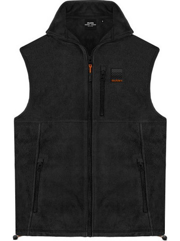MFT-09VA Double Full Zip Fleece Zilet Top (Μεγάλα μεγέθη) (Black)