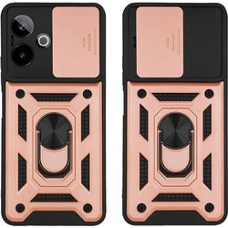Sonique Ring Armor CamPro Θήκη Ροζ Χρυσό (Realme GT 7 5G / Realme GT 7T 5G)