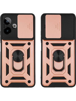 Sonique Ring Armor CamPro Θήκη Ροζ Χρυσό (Realme GT 7 5G / Realme GT 7T 5G)