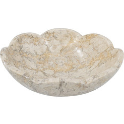 Artekko Marble Μπεζ Μαρμάρινο Μπολ (25x25x7.5)cm