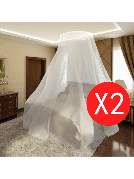 vidaXL Κουνουπιέρα Στρογγυλή 2 τεμ. 56 x 325 x 230 εκ