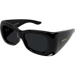 Saint Laurent SL901 001 Γυναικεία Γυαλιά Ηλίου Πολυγωνικά Κοκάλινα Μαύρα με Μαύρο Φακό