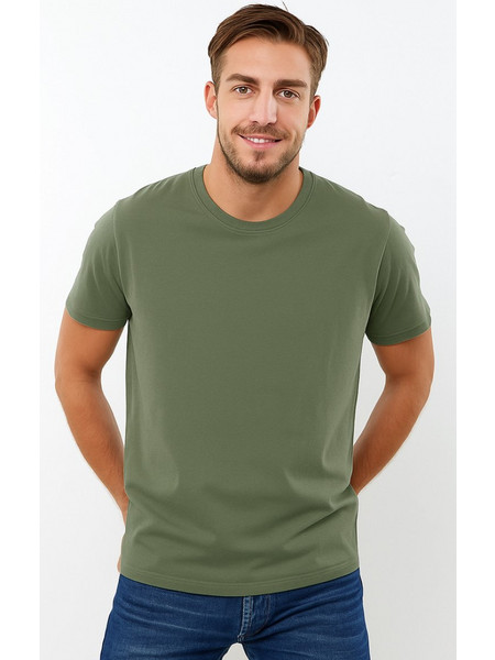 CP-1101-319 COTTON POINT Ανδρικό T-SHIRT BIG SIZE Βαμβάκι Χακί