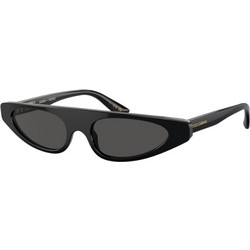 Dolce & Gabbana DG4442 501/87 Γυναικεία Γυαλιά Ηλίου Μάσκα Κοκάλινα Μαύρα με Μαύρο Polarized Φακό
