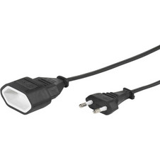 VIVANCO EURO EXTENSION CABLE ITALIAN PLUG 5M black