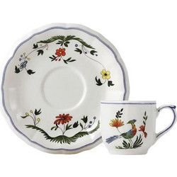 Σετ 2 Φλιτζάνια Για Καφέ Με Πιατάκια Oiseaux de Paradis Faience Gien (85 ml)