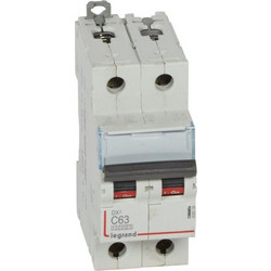 Αυτόματη Ασφάλεια 10kA Γκρι 63A 2 Πόλοι Kαμπύλη C DX3 409208 Legrand-409208-Γκρι 409208