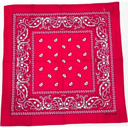 Bandana Paisley Red 70x70cm 13299-RED