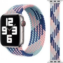 WiWu Braided Stretchy M Λουράκι Υφασμάτινο Pink / Dark Blue / Lake Blue (Apple Watch 42 / 44 / 45mm)