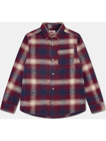 Levi's Shadow Plaid Παιδικό Πουκάμισο 9ER927-RC9 TAWNY PORT RED