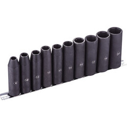 BORMANN Pro BHT7704 Σετ Καρυδάκια Aέρος Μακρυά 1/2'' 8,10,11,1213,14,15,17,19,21mm 10TEM
