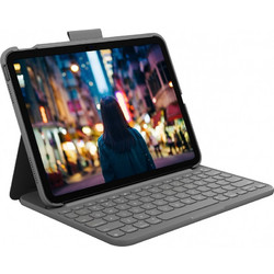 Logitech Slim Folio Θήκη με Πληκτρολόγιο Grey (iPad 10th Gen)
