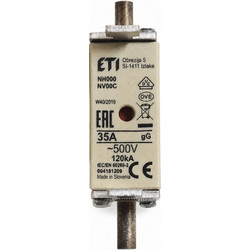 Ασφάλεια Μαχαιρωτή ΒΟΧ ΝΗ000 35Α 500V