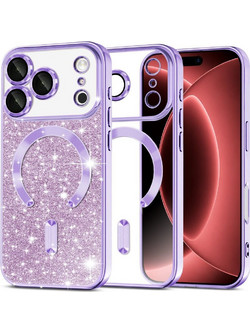 Techsuit Luxury Glitter MagSafe Θήκη (iPhone 18 Pro Max / 17 Pro Max) Light Purple