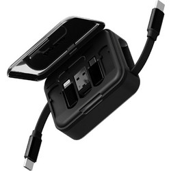 Energea Bazic GoCharge Loop 5in1 Καλώδιο Lightning, USB-A, Micro USB 1m, Μαύρο