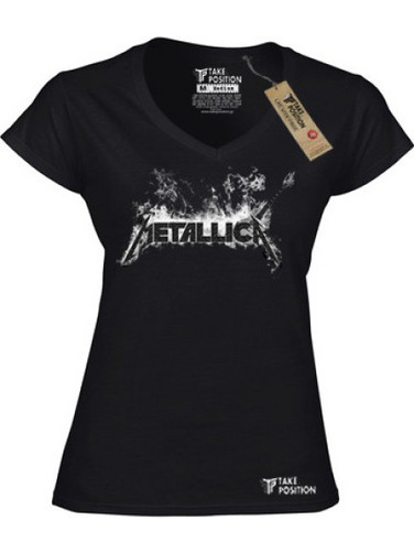Γυναικείο μπλουζάκι v λαιμόκοψη Takeposition Metallica μαύρο/ LARGE, 502-7501-PROSF2