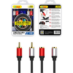 Καλώδιο Ήχου Andowl Q-HD621 2 RCA Αρσενικό σε 2 RCA Θηλυκό 1,8m - Andowl Q-HD621 2 RCA Male to 2 RCA Female Audio Cable 1.8m 0751253